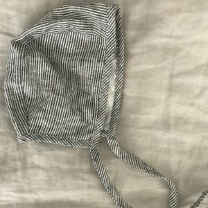 NWoT Briar Handmade Navy Stripe Bonnet 3-6M